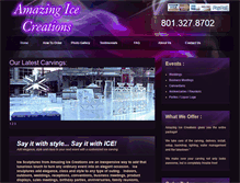 Tablet Screenshot of amazingicecreations.com